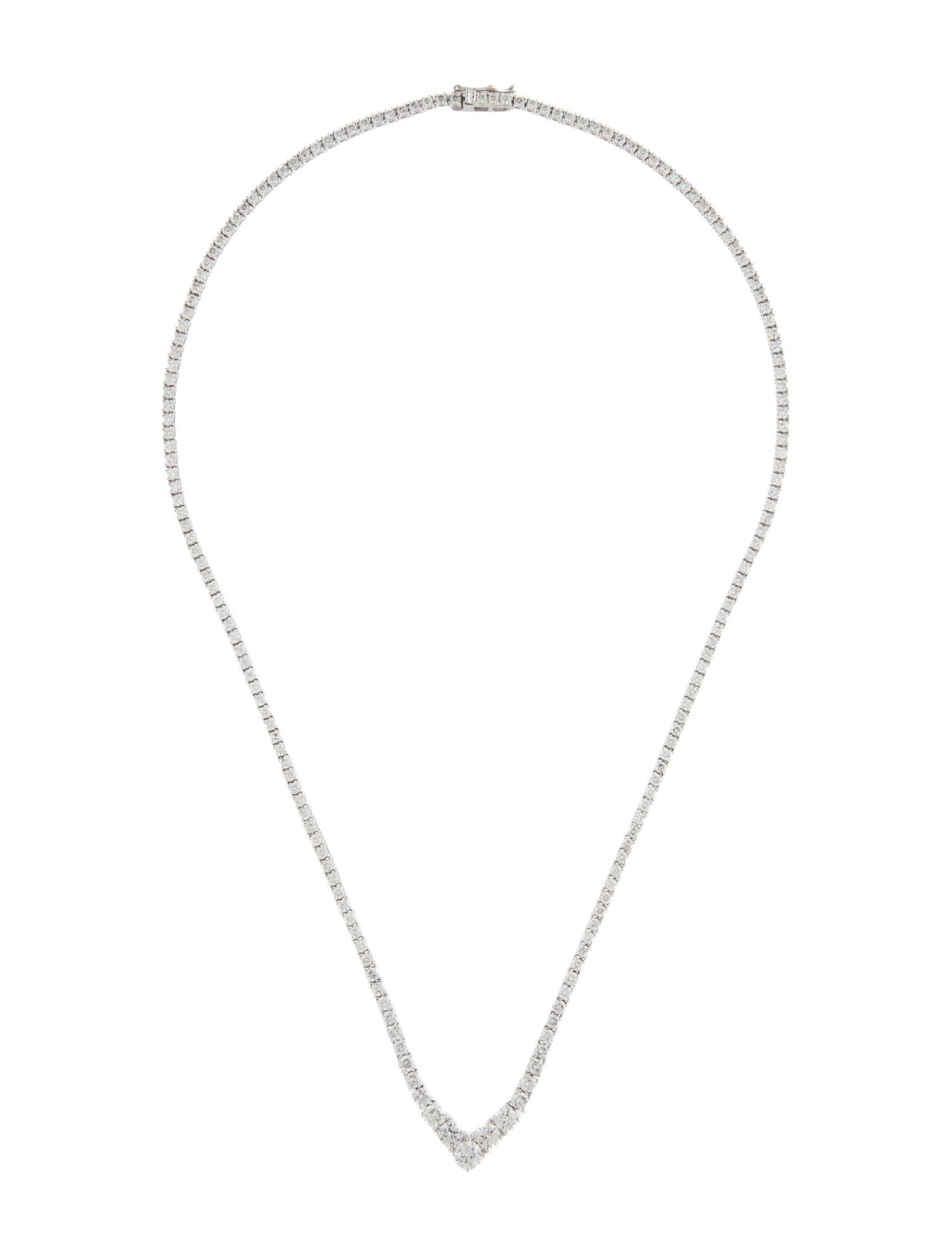 Necklace 14K 6.00ctw Graduated Diamond V Tennis