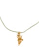 Necklace 18K Pearl & Peridot Angel Pendant Necklace