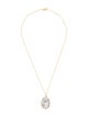 Necklace 18K Tourmalinated Quartz & Diamond Pendant Necklace