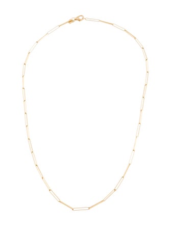Necklace 14K Paperclip Chain Link Necklace