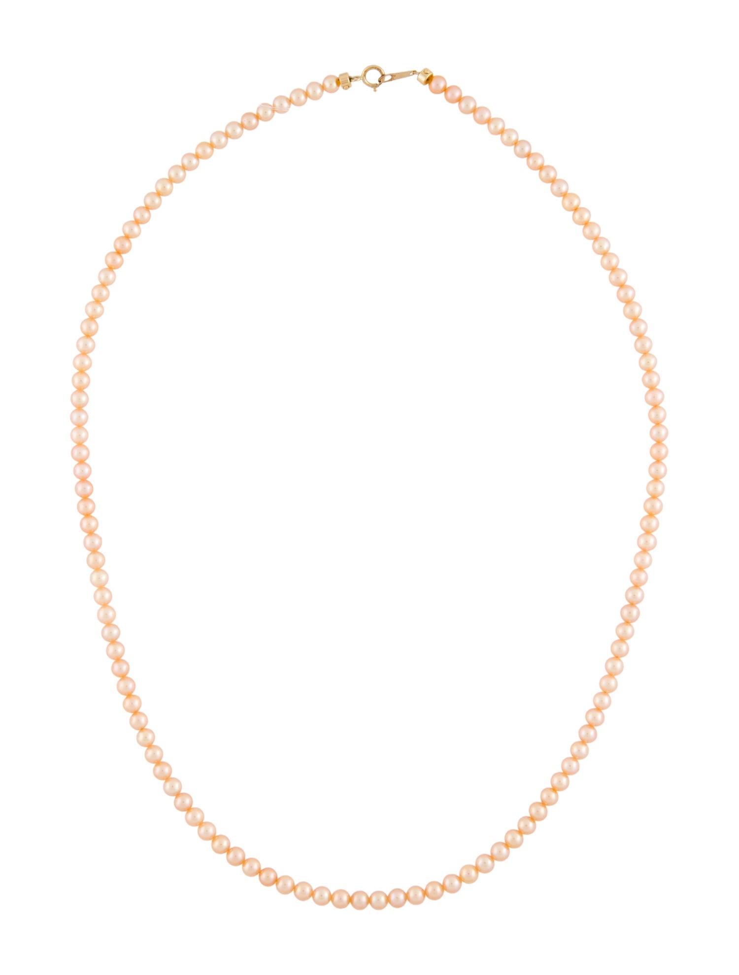 Necklace 18K Pearl Bead Strand Collar