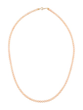 Necklace 18K Pearl Bead Strand Collar