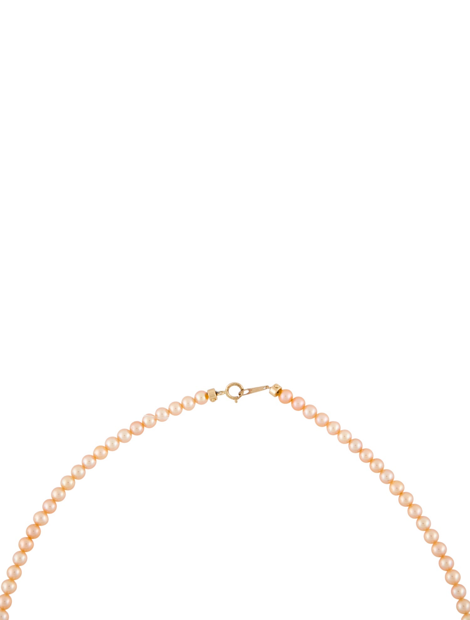 Necklace 18K Pearl Bead Strand Collar