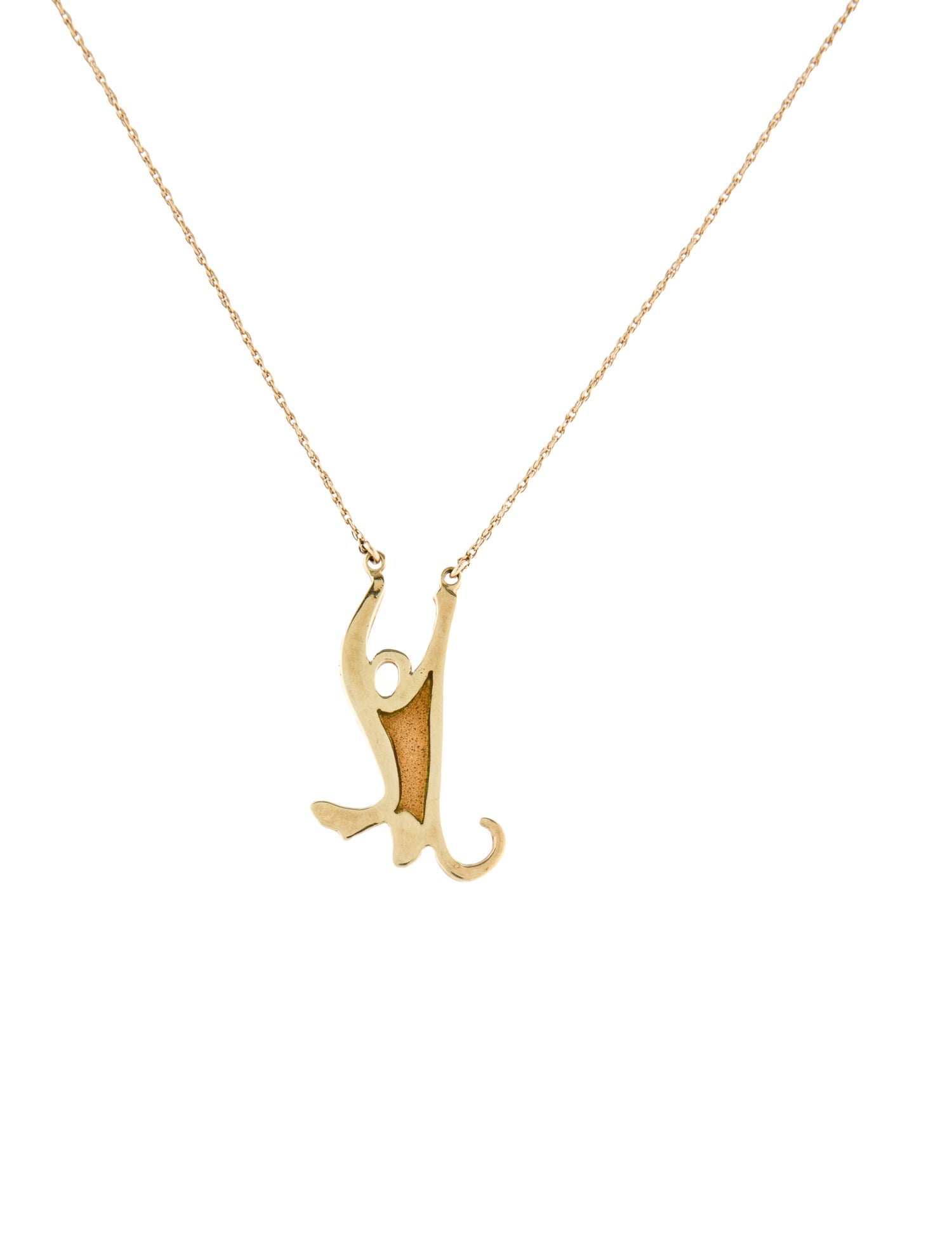 Necklace 14K Monkey Pendant