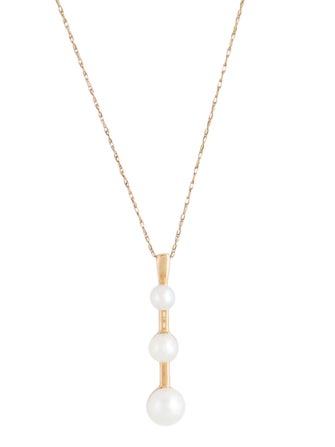 Necklace 14K Pearl Pendant Necklace
