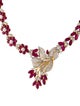 Necklace 18K 12.04ctw Ruby & Diamond Collar Necklace
