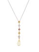 Necklace 18K Citrine, Sapphire & Diamond Lavalier Necklace