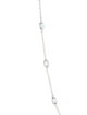 Necklace 14K Aquamarine and Topaz Station Necklace