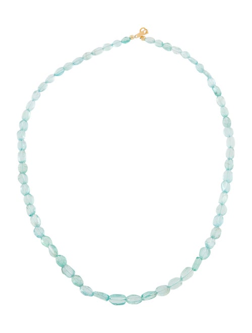 Necklace 18K Apatite Bead Strand Necklace