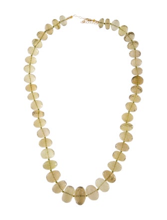 Necklace 14K Citrine Rondelle Graduated Beaded Necklace