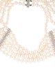 Necklace 18K Diamond & Pearl Multistrand Choker Necklace