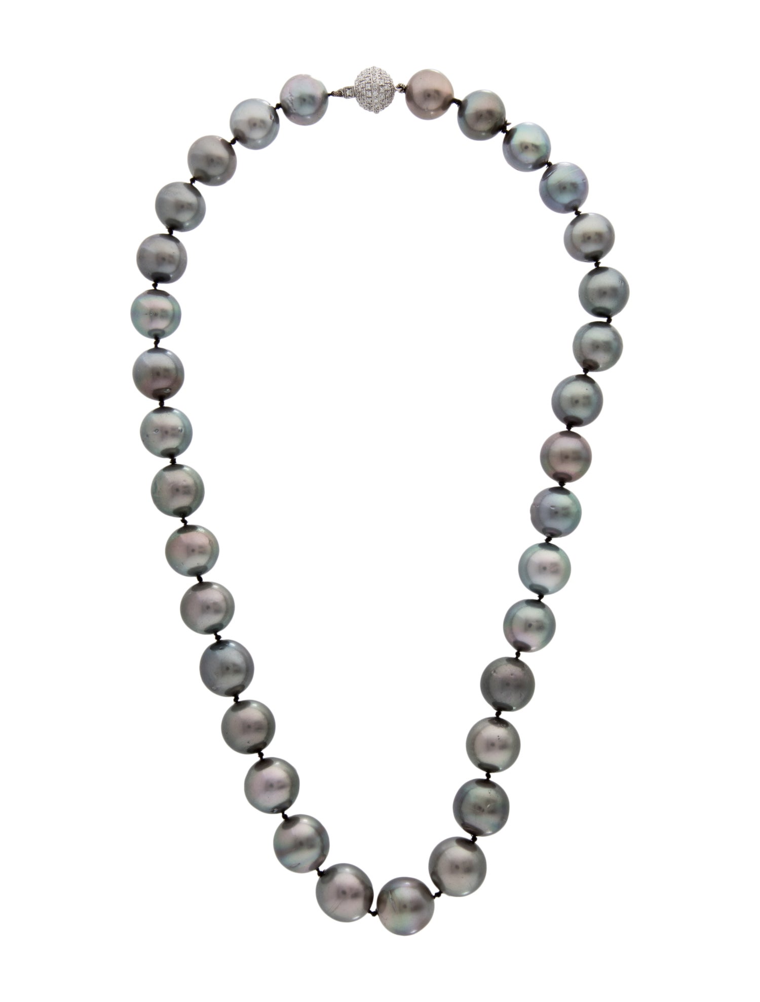 Necklace 18K Pearl & Diamond Strand