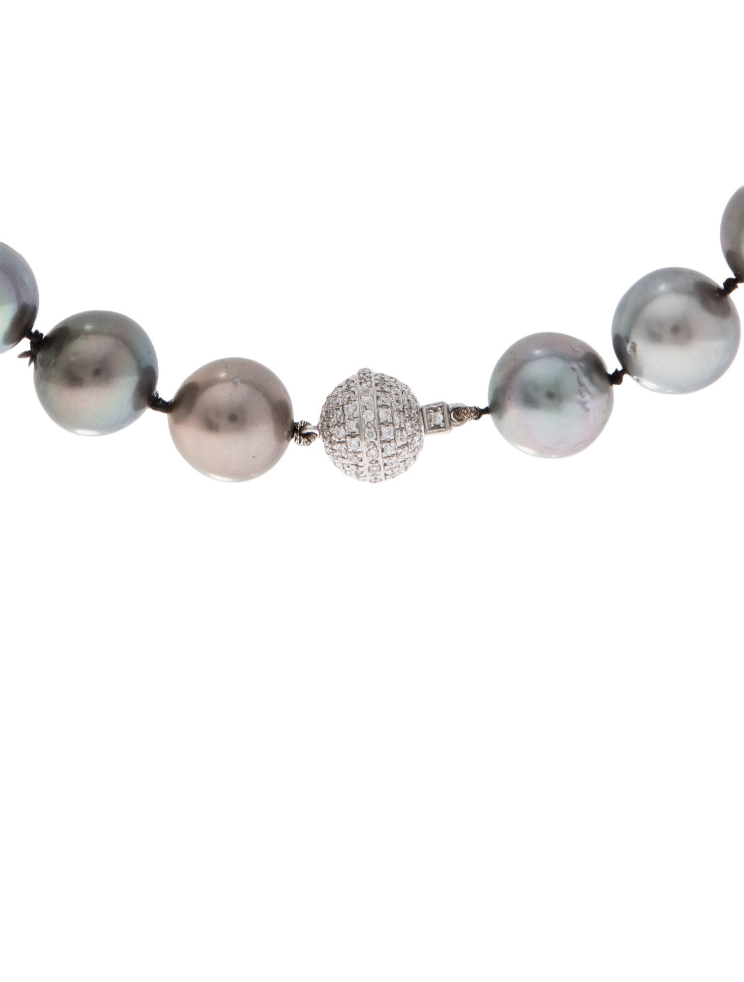 Necklace 18K Pearl & Diamond Strand