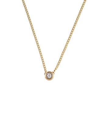 Necklace 14K Diamond Solitaire Pendant Necklace