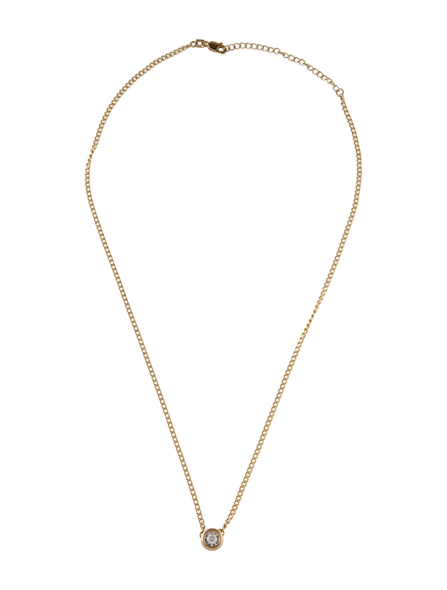 Necklace 14K Diamond Solitaire Pendant Necklace