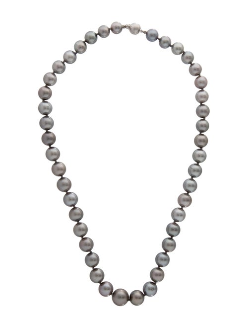 Necklace 14K Pearl & Diamond Accented Bead Strand Necklace
