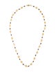 Necklace 14K Opal & Diamond Bead Strand Necklace