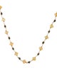 Necklace 14K Opal & Diamond Bead Strand Necklace