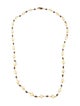 Necklace 14K Opal & Diamond Bead Strand Necklace