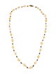Necklace 14K Opal & Diamond Bead Strand Necklace