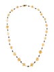 Necklace 14K Diamond & Opal Bead Strand Necklace