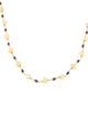 Necklace 14K Opal & Diamond Bead Strand Necklace