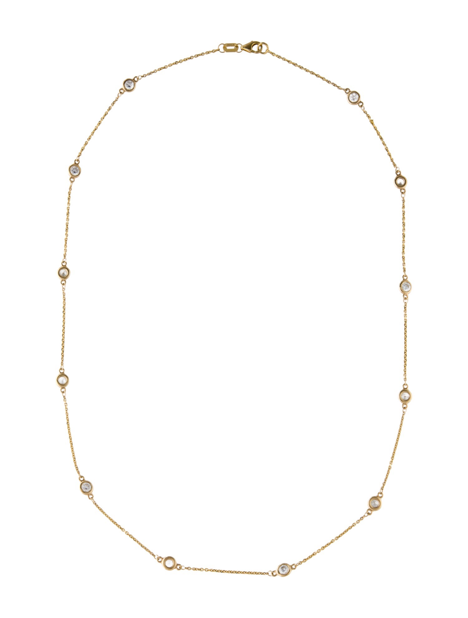 Necklace 14K 1.44ctw Diamond Station