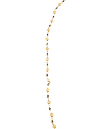 Necklace 14K Diamond & Opal Bead Strand Necklace