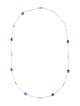 Necklace 14K Diamond & Sapphire Bead Station Necklace