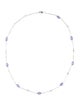 Necklace 14K Diamond & Tanzanite Bead Station Necklace