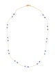 Necklace 14K Pearl & Sapphire Beaded Station Necklace