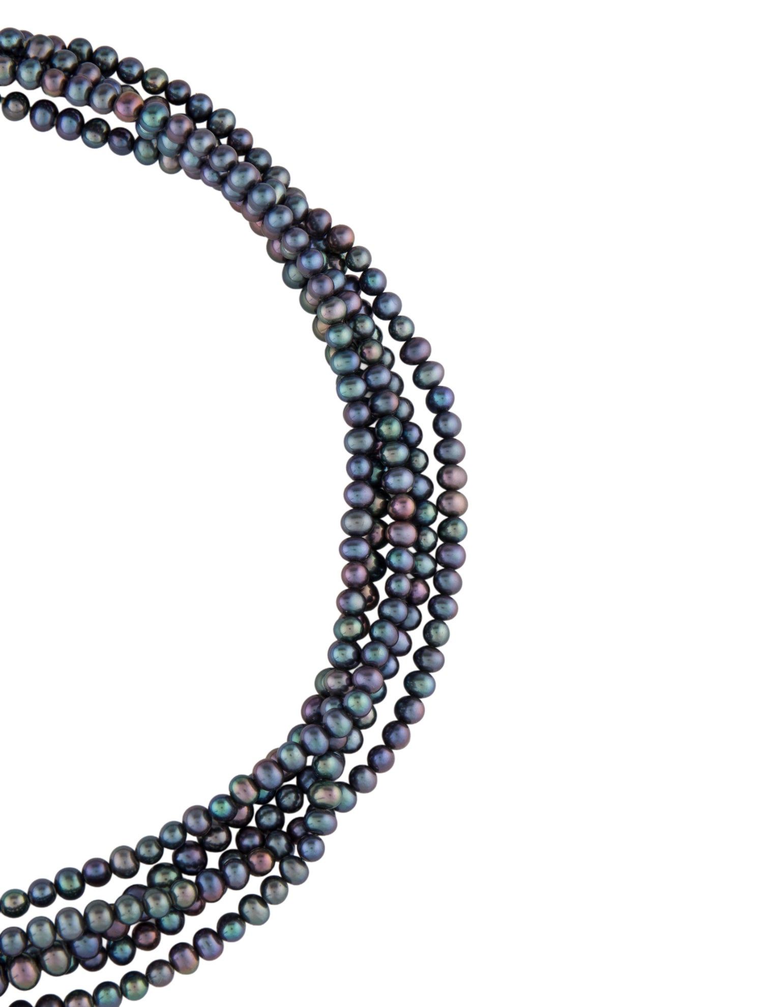 Necklace 14K Dyed Pearl Multistrand Necklace