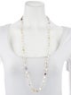 Necklace 14K Pearl & Multistones Bead Long Necklace