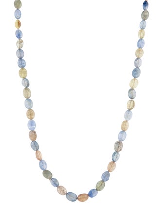 Necklace 14K Multi Sapphire Bead Strand Necklace