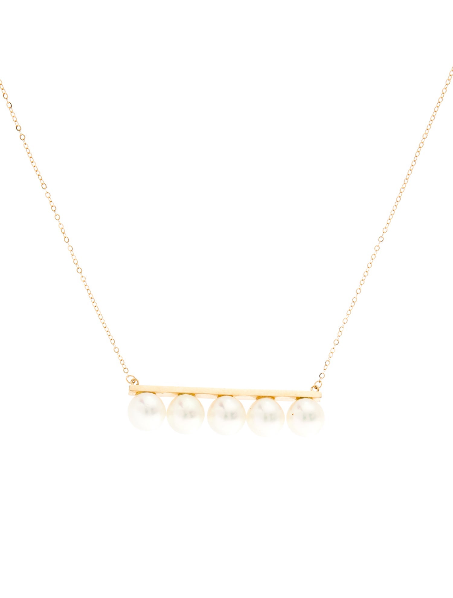 Necklace 18K Pearl Pendant Necklace