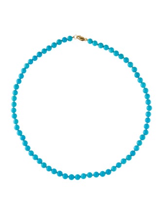 Necklace 14K Turquoise Bead Strand Necklace