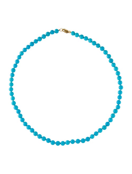 Necklace 14K Turquoise Bead Strand Necklace