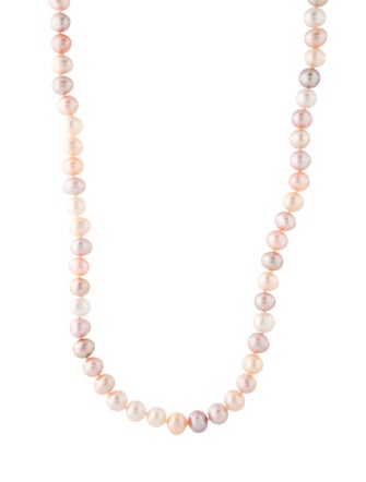 Necklace 14K Pearl Long Bead Strand Necklace