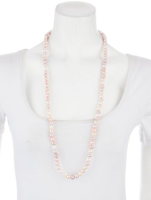 Necklace 14K Pearl Long Bead Strand Necklace