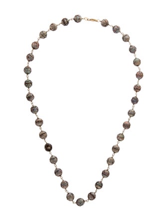Necklace 14K Dyed Pearl Bead Strand Necklace
