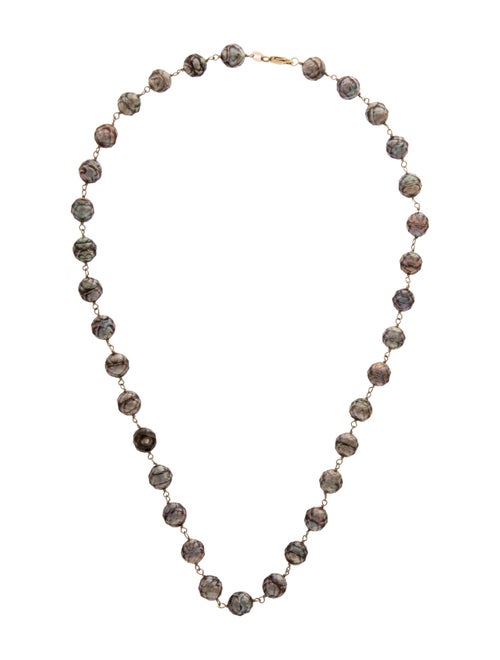 Necklace 14K Dyed Pearl Bead Strand Necklace