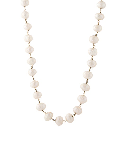 Necklace 14K Pearl Rosary Necklace