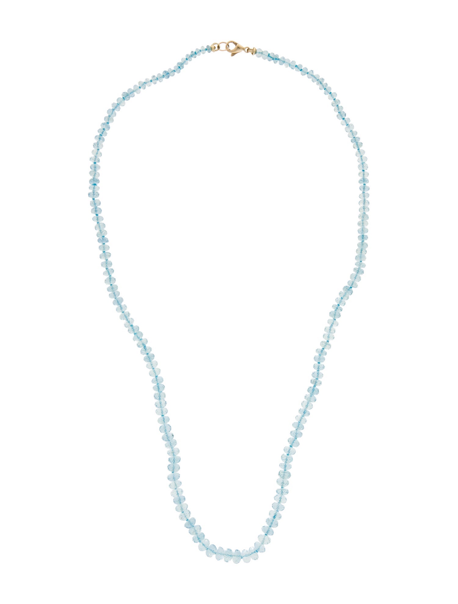 Necklace 14K Aquamarine Beaded Necklace