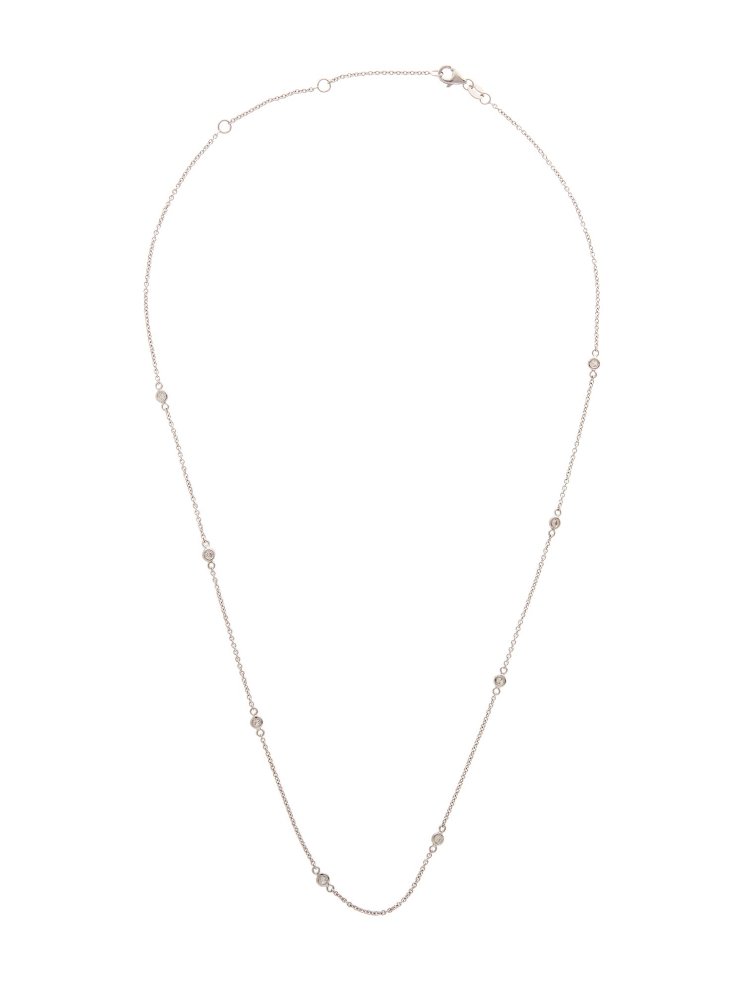 Necklace 14K Diamond Station Necklace