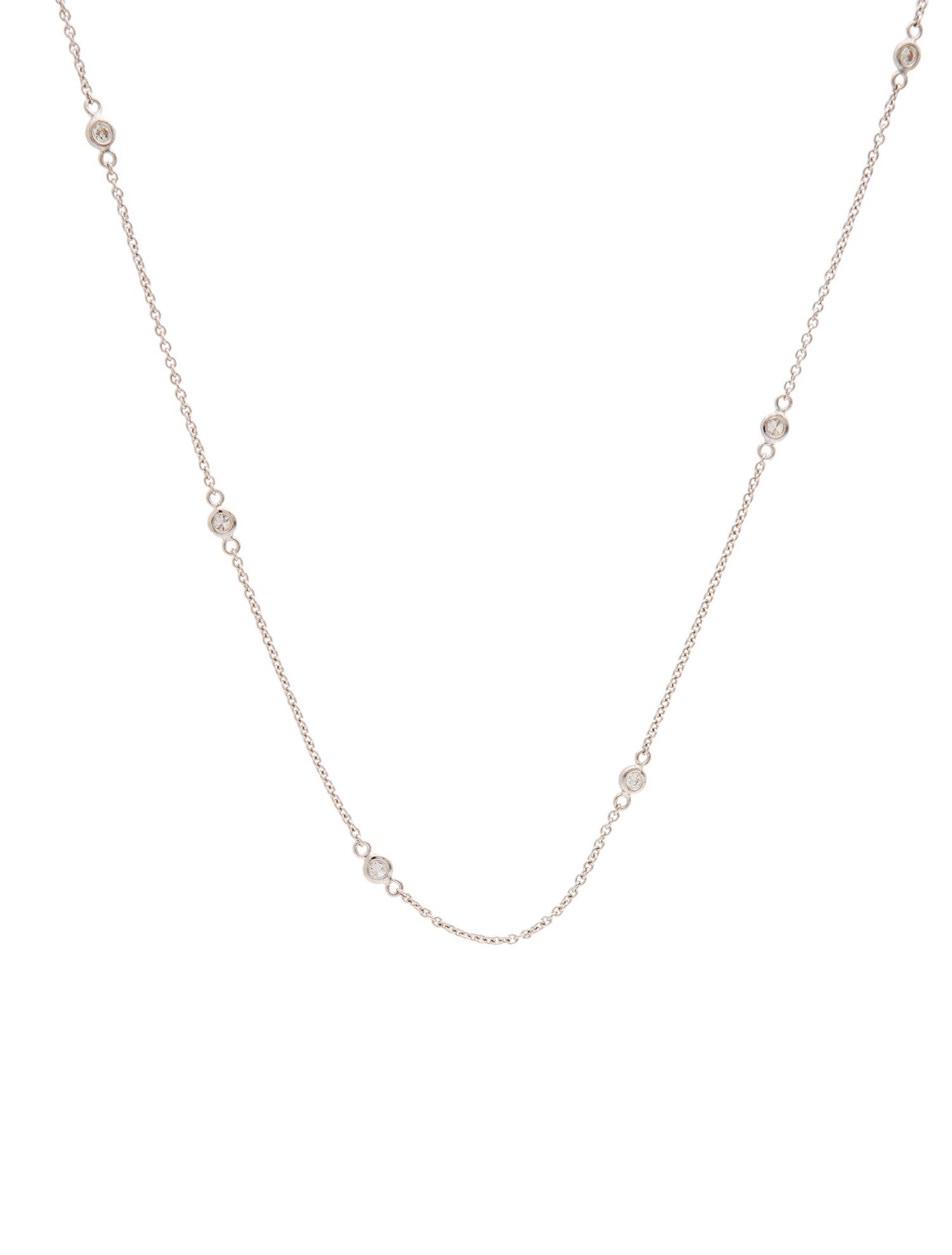 Necklace 14K Diamond Station Necklace