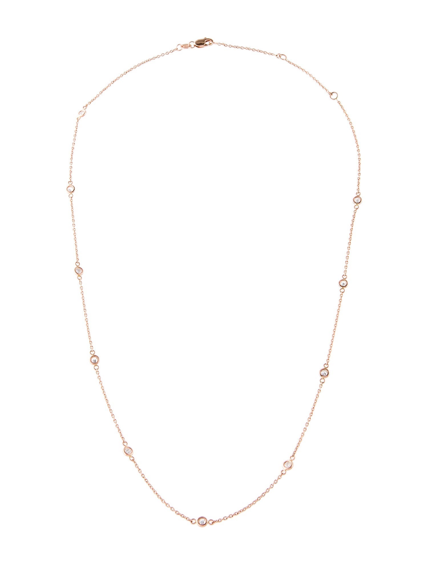 Necklace 14K Diamond Station Necklace