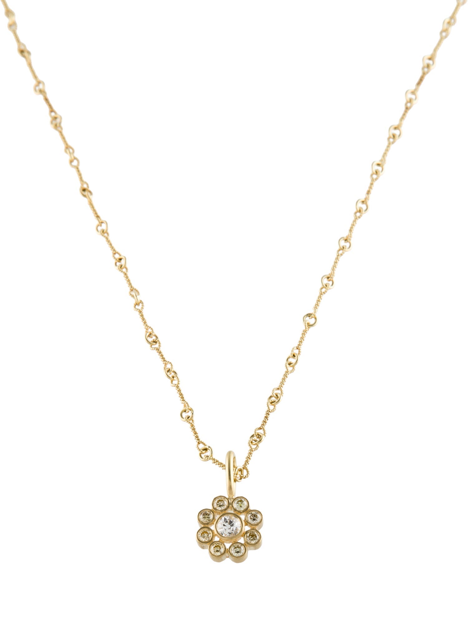 Necklace 18K Diamond Pendant Necklace