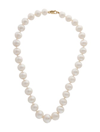 Necklace 14K Pearl Graduated Chain Necklace