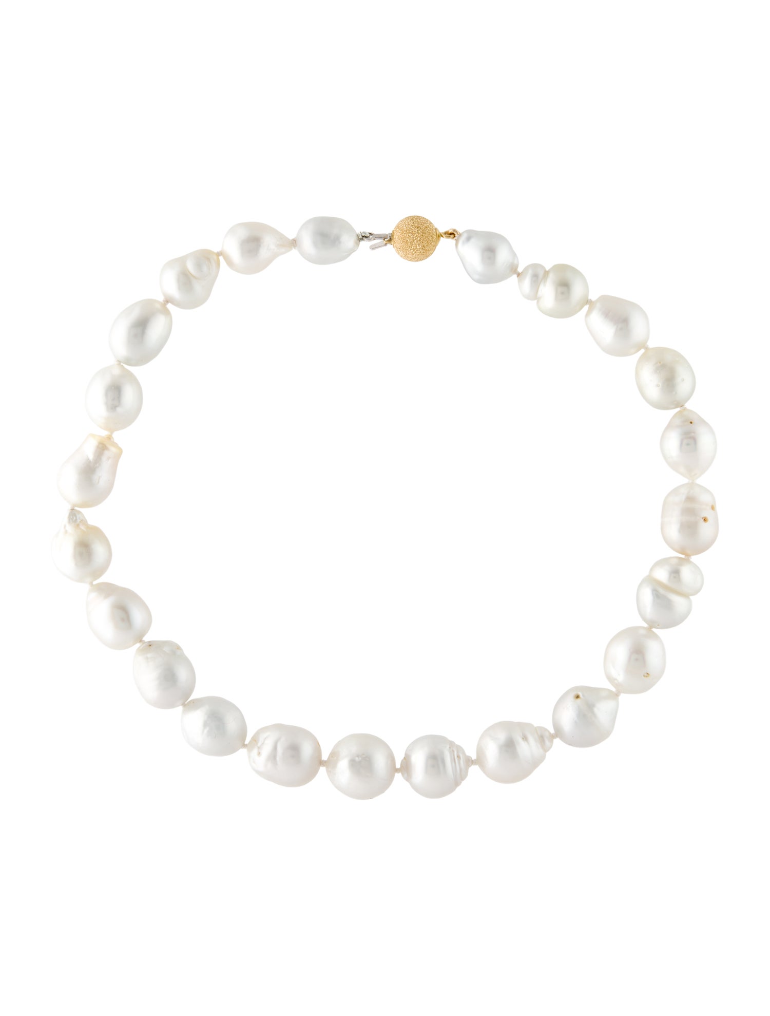 Necklace 18K Pearl Bead Strand Necklace