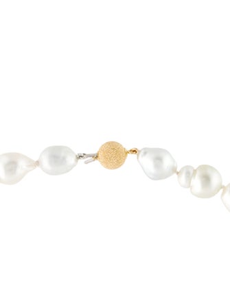 Necklace 18K Pearl Bead Strand Necklace